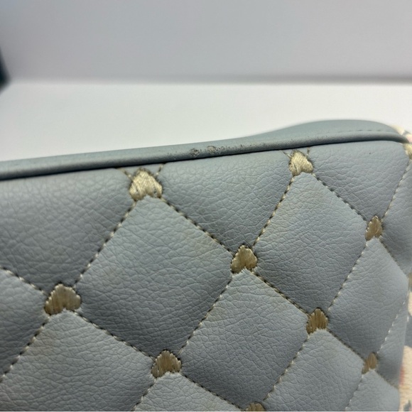 Luv Betsey - Betsey Johnson Blue, White & Pink heart Accent Crossbody Bag - Picture 8 of 9